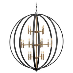 Euclid 52-Inch Orb Chandelier in Bronze & Brass by Hinkley Lighting