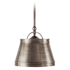 E.F. Chapman Sloane Shop Light in Antique Nickel by Visual Comfort Signature