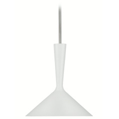 Aerin Rosetta Pendant in White & Nickel by Visual Comfort Signature