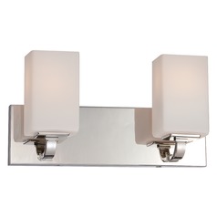Vista Polished Nickel Bathroom Light by Nuvo Lighting