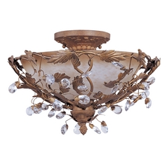Elegante Etruscan Gold Semi-Flush Mount by Maxim Lighting