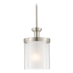 Decker Brushed Nickel Mini Pendant by Nuvo Lighting