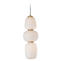 Soji 3-Light LED Pendant in Black & Gold by ET2 Lighting