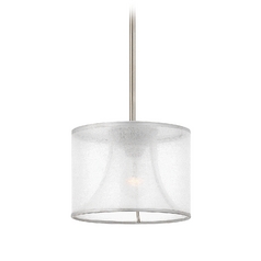 Mime 9-Inch Small Pendant in Brushed Nickel by Fredrick Ramond