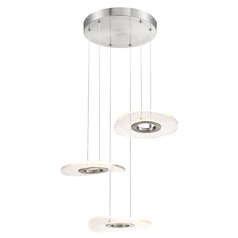 Light Ray Brushed Nickel LED Multi-Light Pendant by George Kovacs