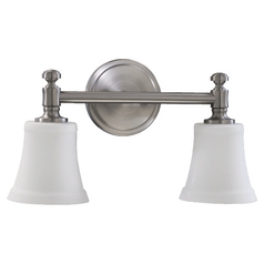 Satin Nickel Bathroom Light by Quorum Lighting