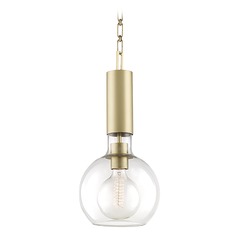Raleigh Aged Brass Pendant by Hudson Valley Lighting
