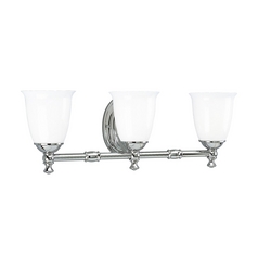 Victorian Bathroom Light in Chrome by Progress Lighting