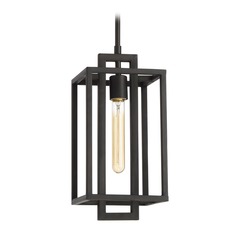 Cubic 7-Inch Pendant in Aged Bronze Brushed by Craftmade Lighting