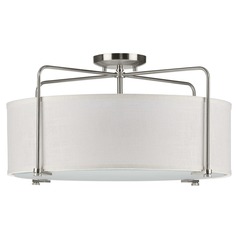 Kempsey Brushed Nickel Semi-Flush Mount by Progress Lighting