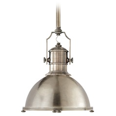 E.F. Chapman Country Industrial Pendant in Nickel by Visual Comfort Signature