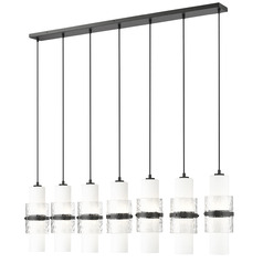 Z-Lite Cayden Matte Black Multi-Light Pendant with Cylindrical Shade