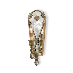 Napoli Wall Sconce in Gold Leaf & Silver Leaf by Currey & Company