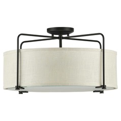 Kempsey Antique Bronze Semi-Flush Mount by Progress Lighting