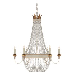 Julie Neill Entellina Vintage White Chandelier by Visual Comfort Signature