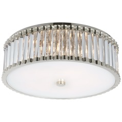 Chapman & Myers Kean 18-Inch Flush Mount in Nickel by Visual Comfort Signature