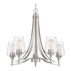 Towne 25-Inch Chandelier in Brushed Nickel by Quoizel Lighting