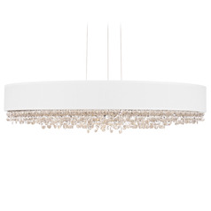 Schonbek Worldwide Lighting Eclyptix LED Polished Stainless Steel LED Pendant Light with Drum Shade