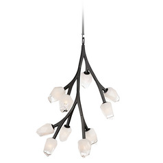 Blossom 10-Light LED Pendant in Black by ET2 Lighting