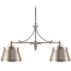 E.F. Chapman Sloane Shop Light in Antique Nickel by Visual Comfort Signature