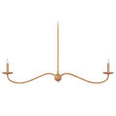 Currey and Company Saxon Saddle Tan / Natural Island Light