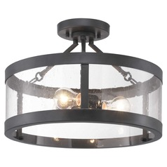 Gresham Graphite Semi-Flush Mount by Progress Lighting