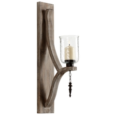 Giorno Washed Oak Candle Holder by Cyan Design