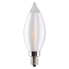 4W CA11 LED Satin Spun Clear Candelabra Base 2700K 120V Carded Dimmable by Satco Lighting
