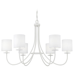 36-Inch Chandelier in Bisque White by Meridian