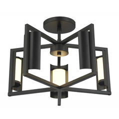 George Kovacs Trizay Coal Semi-Flushmount Light