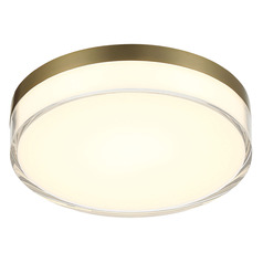 Vantage 7-Inch LED Flush Mount in Ashen Brass by Minka Lavery