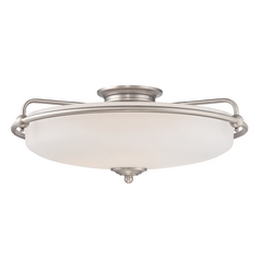 Griffin 21-Inch Semi-Flush Mount in Antique Nickel by Quoizel Lighting