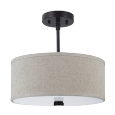 Dayna 2-Light Convertible Semi-Flush in Bronze by Visual Comfort Studio