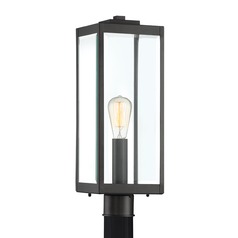 Westover Outdoor Post Light in Earth Black by Quoizel Lighting