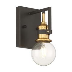 Intention Warm Brass & Black Sconce by Nuvo Lighting