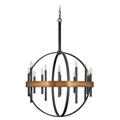 Wells Large Orb Chandelier in Brass & Black by Hinkley Lighting