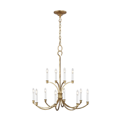 Chapman & Meyers Westerly 12-Light Antique Gild Chandelier by Visual Comfort Studio