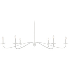 62-Inch Wide Chandelier in Bisque White by Meridian