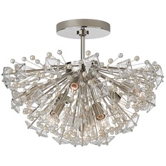 Kate Spade New York Dickinson Semi-Flush in Nickel by Visual Comfort Signature