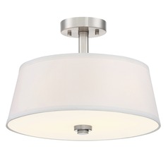 Designers Fountain Studio Satin Platinum Semi-Flushmount Light