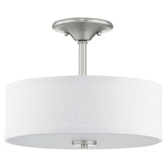 Inspire Brushed Nickel Semi-Flush Mount by Progress Lighting