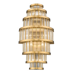 Waldorf 22-Inch High Antique Brass Sconce by Avenue Lighting