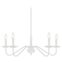 28-Inch Wide Chandelier in Bisque White by Meridian
