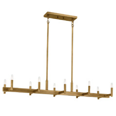 Erzo 10-Light Linear Light in Natural Brass by Kichler Lighting