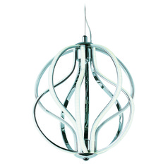 Aura 12-Inch LED Pendant in Polished Chrome by ET2 Lighting