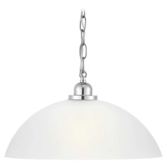 Classic Dome Polished Chrome Pendant by Progress Lighting