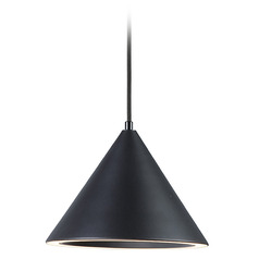 Abyss 9.50-Inch LED Mini Pendant in Black by ET2 Lighting