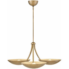 Glenn 36-Inch Chandelier in Brass & Gold Leaf by Fredrick Ramond