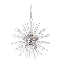 Cirrus Polished Nickel Chandelier by Nuvo Lighting