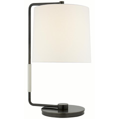 Visual Comfort Signature Collection Swing Bronze Table Lamp with Drum Shade